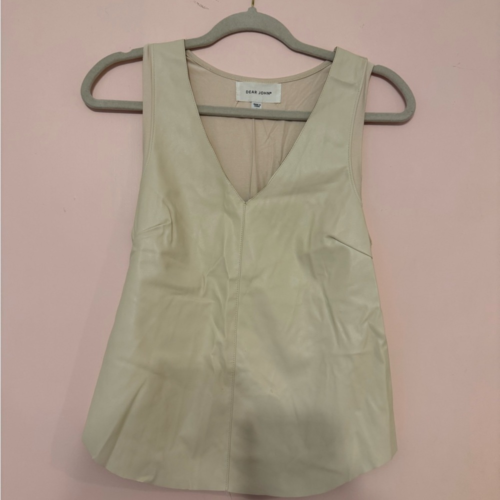 Dear John Cream V-Neck Tank Top